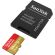 128GB microSDXC SanDisk Extreme и SD адаптер, червен/златист изображение 4