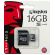 16GB microSDHC Kingston + Адаптер, Черен на супер цени