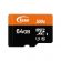 64GB microSDXC Team Group + SD адаптер, черен/оранжев - нарушена опаковка изображение 2