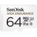 64GB microSDHC SanDisk High Endurance, бял + SD адаптер на супер цени