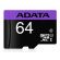 64GB microSDXC ADATA Premier + SD адаптер, черен изображение 2