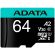 64GB microSDXC ADATA Premier Pro + SD адаптер, черен изображение 1