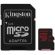 64GB microSDXC Kingston с адаптер, Черен на супер цени