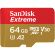 64GB microSDXC SanDisk Extreme, черен изображение 2