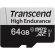 64GB microSDXC Transcend + SD Adapter, черен/сив изображение 2