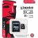 8GB MicroSDHC Kingston Industrial + SD адаптер, черен изображение 3