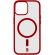 Cellular Line Pop Mag за Apple iPhone 15, прозрачен/червен на супер цени