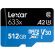 512GB microSDXC Lexar 633x + SD адаптер, черен/син на супер цени