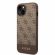 GUESS 4G Stripe за Apple iPhone 14 Plus, кафяв изображение 4