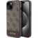 GUESS 4G Stripe за Apple iPhone 15, кафяв на супер цени