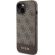 GUESS 4G Stripe за Apple iPhone 15, кафяв изображение 3