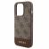 GUESS 4G Stripe за Apple iPhone 15 Pro, кафяв изображение 2