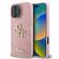 GUESS 4G Metal Logo Fixed Glitter за Apple iPhone 16 Pro Max, розов на супер цени