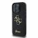 GUESS 4G Metal Logo Fixed Glitter за Apple iPhone 16 Pro, черен изображение 3