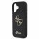 GUESS 4G Metal Logo Fixed Glitter за Apple iPhone 16  Plus, черен изображение 4