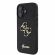 GUESS 4G Metal Logo Fixed Glitter за Apple iPhone 16, черен изображение 3