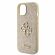 GUESS Fixed Glitter 4G Metal Logo за Apple iPhone 15, златист изображение 3
