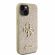 GUESS Fixed Glitter 4G Metal Logo за Apple iPhone 15, златист изображение 5