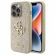 GUESS Fixed Glitter 4G Metal Logo за Apple iPhone 15 Pro, златист на супер цени