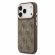 GUESS 4G Gold Frame MagSafe за Apple iPhone 17 Pro, кафяв изображение 3