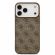 GUESS 4G Gold Frame MagSafe за Apple iPhone 17 Pro Max, кафяв на супер цени