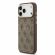 GUESS 4G Gold Frame MagSafe за Apple iPhone 17 Pro Max, кафяв изображение 4