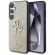 GUESS 4G Metal Logo Fixed Glitter за Samsung Galaxy S25, златист на супер цени
