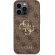 GUESS 4G Metal Logo за Apple iPhone 14 Pro, кафяв на супер цени
