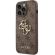 GUESS 4G Metal Logo за Apple iPhone 14 Pro Max, кафяв изображение 3