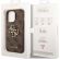 GUESS 4G Metal Logo за Apple iPhone 14 Pro Max, кафяв изображение 5