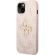 GUESS 4G Metal Logo за Apple iPhone 14, розов изображение 3
