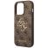 GUESS 4G Metal Logo за Apple iPhone 15 Pro, кафяв изображение 3