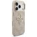 Guess PU 4G Resin Metal Logo за Apple iPhone 18 Pro / 17 Pro, бежов/златист изображение 4