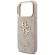 Guess PU 4G Resin Metal Logo за Apple iPhone 18 Pro / 17 Pro, бежов/златист изображение 5