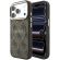GUESS PU Leather 4G Gold Frame Embossed Magsafe за Apple iPhone 18 Pro Max/ 17 Pro Max, кафяв/златист на супер цени