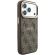 GUESS PU Leather 4G Gold Frame Embossed Magsafe за Apple iPhone 18 Pro Max/ 17 Pro Max, кафяв/златист изображение 4