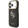 GUESS PU Leather 4G Metal Logo Gold Frame за Apple iPhone 18 Pro / 17 Pro, черен изображение 2
