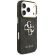 GUESS PU Leather 4G Metal Logo Gold Frame за Apple iPhone 18 Pro / 17 Pro, черен изображение 4