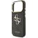 GUESS PU Leather 4G Metal Logo Gold Frame за Apple iPhone 18 Pro / 17 Pro, черен изображение 5