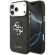 GUESS PU Leather 4G Metal Logo Gold Frame за Apple iPhone 18 Pro Max/ 17 Pro Max, черен на супер цени