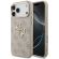 GUESS PU Leather 4G Metal Logo Gold Frame за Apple iPhone 18 Pro Max/ 17 Pro Max, бежов на супер цени