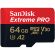64GB microSDXC SanDisk Extreme PRO + SD Adapter, черен/червен на супер цени