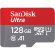 128GB microSDHC SanDisk Ultra + SD адаптер, червен/сив на супер цени