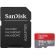 256GB microSDHC SanDisk Ultra + SD адаптер, червен/сив изображение 2