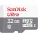 32GB microSDHC SanDisk Ultra + SD адаптер, бял/сив на супер цени