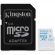 64GB microSDXC Kingston + SD Adapter, бял на супер цени