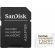 128GB microSDXC SanDisk MAX ENDURANCE+ SD адаптер, бял изображение 2