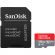 128GB microSDHC SanDisk,сив/червен + SD Adapter на супер цени