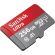 256GB microSDXC SanDisk Ultra Android + SD Adapter, сив/червен изображение 2