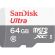 64GB microSDXC SanDisk Ultra + SD Адаптер, бял/сив изображение 2